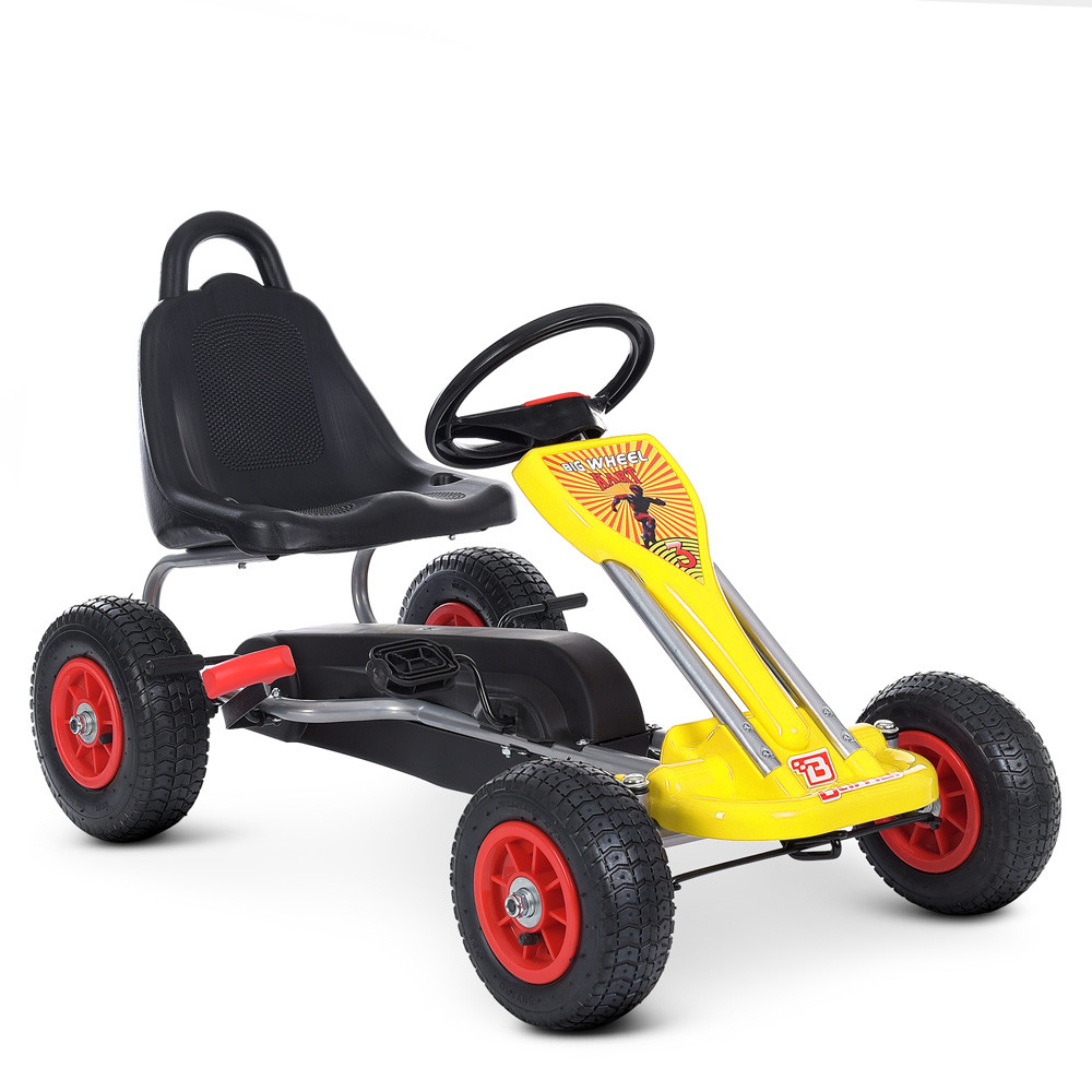 Педальний дитячий веломобіль Bambi M 1564-6 жовтий для дітей від 5 років