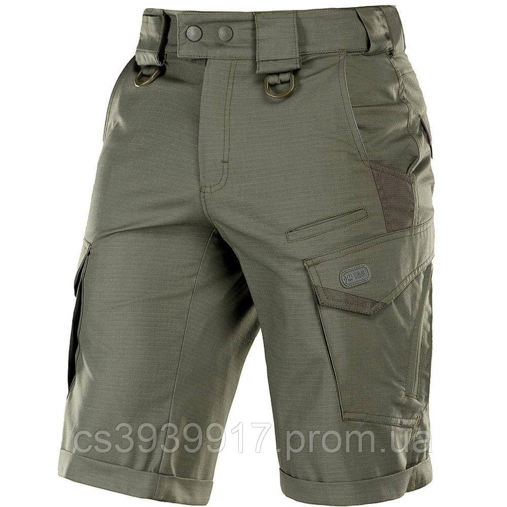 Шорти тактичні M-Tac Aggressor Gen II Flex Shorts-Dark Olive,міцні еластичні шорти м-так олива з кишенями