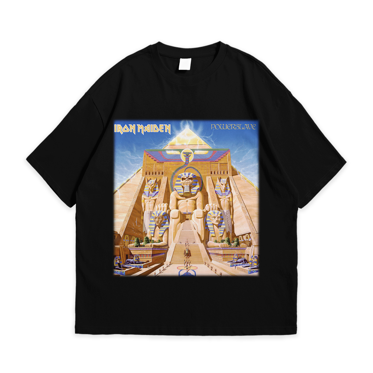 Футболка з принтом Iron Maiden Powerslave S Чорний