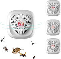 Ультразвуковой отпугиватель насекомых и грызунов Electronic Pest Repeller PR-1001, 4 штуки