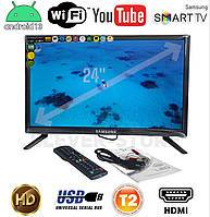 Телевізор 24 дюйми Smart TV Android 13 Samsung 2024 рік випуску Wi-fi, T2, You Tube, HDMI