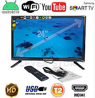 Телевизор 24 дюйма Smart TV Android 13 Samsung 2024 год выпуска Wi-fi, T2, You Tube, HDMI