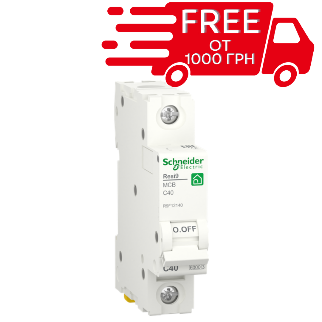 Автоматичний вимикач Schneider Electric Resi9 1P 40A C 6kA