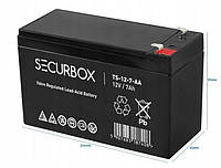 Акумуляторна батарея SECURBOX 12В 7,0Ач 151х65х95 BP-1600