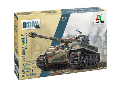 Pz.Kpfw. VI Tiger I Ausf. E late. Збірна модель танка у масштабі 1/35. ITALERI 6754, фото 1
