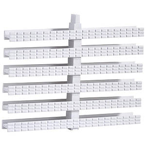 Переливна решітка Aquaviva Classic з центральним з'єднанням 195x25 мм (біла, 1-е з'єднання)