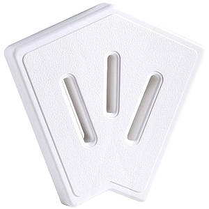 Кутовий елемент Aquaviva для переливної решітки Classiс і Grift, (45°, 295/25 мм, білий)