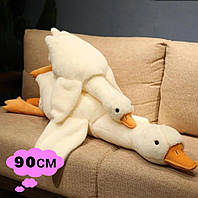 Удобная антиаллергенная подушка высокого качества в виде гуся 90 см ОПТОМ плюшевая игрушка для детей chi