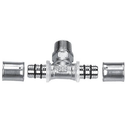 Трійник Rifeng із зовнішньою різзю D16*1/2"*16, фото 1