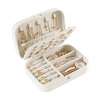 Скринька Casegrace SP-01161 для прикрас і ювелірних виробів портативна 16*11*5 см White MNB