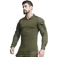 Тактическая рубашка Lesko A655 Green 2XL (38р.) кофта с длинным рукавом армейская de