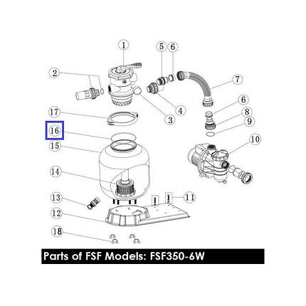 Гумова прокладка під 6-позиційний кран фільтрів Emaux V350 — V700 (02011134), фото 2