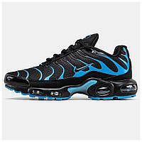 Мужские кроссовки Nike Air Max TN Plus Black University Blue, черные кроссовки найк аир макс тн плюс синие