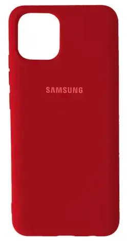 Чохол силіконовий для Samsung A03 2021 Silicone Case Full (Червоний)