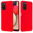 Чохол силіконовий для Samsung A03 2021 Silicone Case Full (Червоний), фото 4