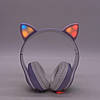 Бездротові навушники з вушками і підсвічуванням, STN-28, Фіолетовий / Дитячі Bluetooth навушники з котячими вушками, фото 7