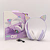 Бездротові навушники з вушками і підсвічуванням, STN-28, Фіолетовий / Дитячі Bluetooth навушники з котячими вушками, фото 10