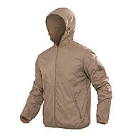 Тактична Куртка водонепроникна Pave Huwk тонка літня вітровка колір Койот