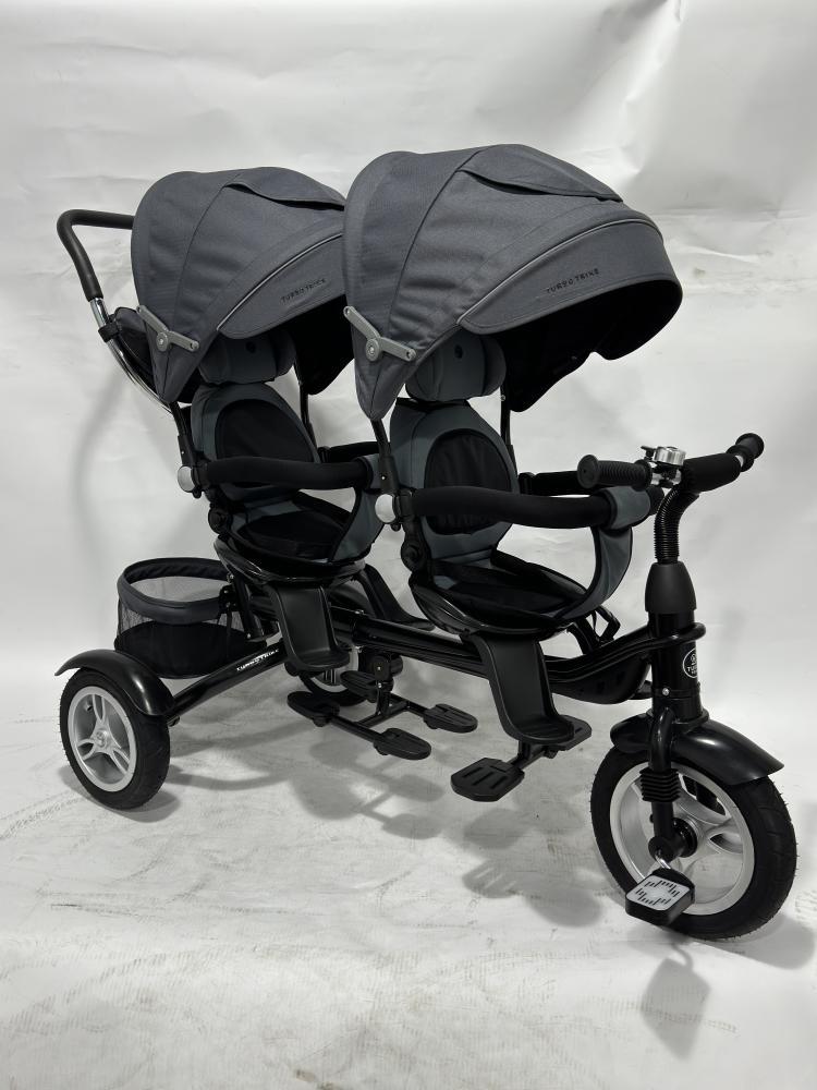 Велосипед триколісний дитячий для двійні Turbo TrIke MT 1004DUOS-2 (поворотні сидіння)