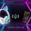 Бездротові навушники з вушками і підсвічуванням, STN-28, Блакитний / Дитячі Bluetooth навушники з котячими вушками, фото 5