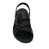 Шкіряні чорні чоловічі сандалі на липучці літо MIDA 15049(3) 40, фото 3