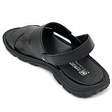 Шкіряні чорні чоловічі сандалі на липучці літо MIDA 15049(3) 40, фото 5
