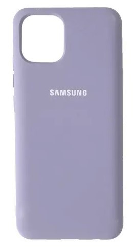 Чохол силіконовий для Samsung A03 2021 Silicone Case Full (Бузковий)