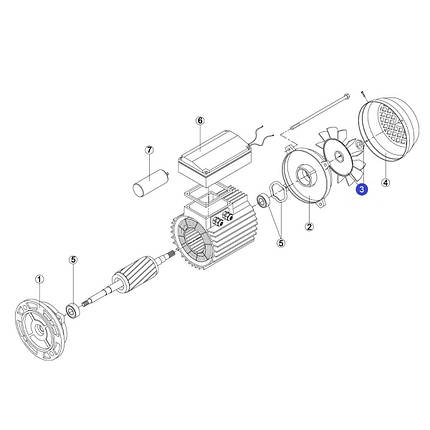 Вентилятор ел. двигуна насоса Kripsol FAN MEC80 D19 — RBM1030.33R, фото 2