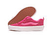 Жіночі кеди Vans Skool Knu Pink кросівки Ванс Кну низькі рожеві з білою підошвою замша демісезон, фото 8