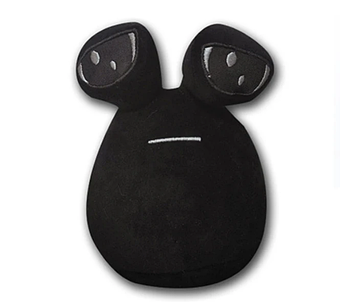 М'яка іграшка інопланетянин персонаж із дитячої гри Поу Pou чорний