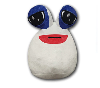 М'яка іграшка інопланетянин персонаж з дитячої гри Поу Pou білий дівчинка