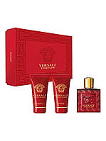 Versace Eros Flame Набор (5 мл - парфюмированная вода (edp) + 25 мл - лосьон для тела (b/lot) + 25 мл - гель