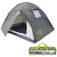 Двухместная серая палатка Green Camp GC1001A