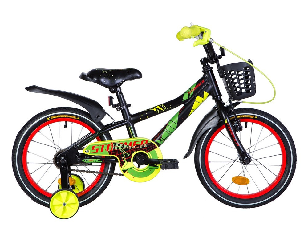 Велосипед 16" Formula STORMER Premium 2021 рама - 8.5" чорно-червоний з жовтим
