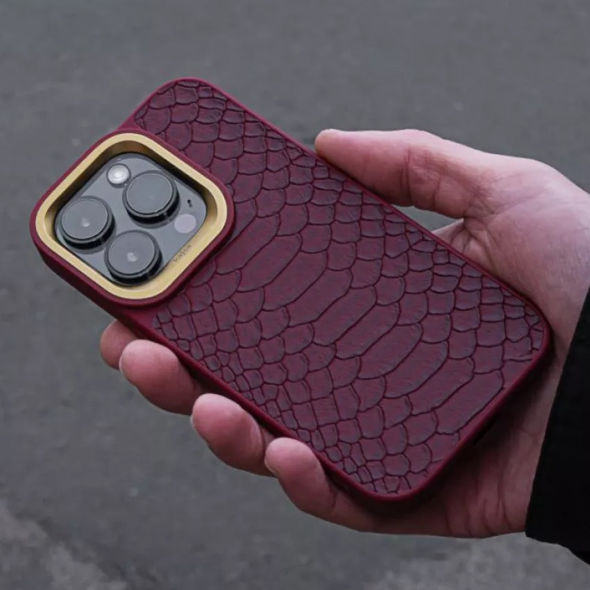 Шкіряний чохол Kajsa Snake Leather для iPhone 14 Pro