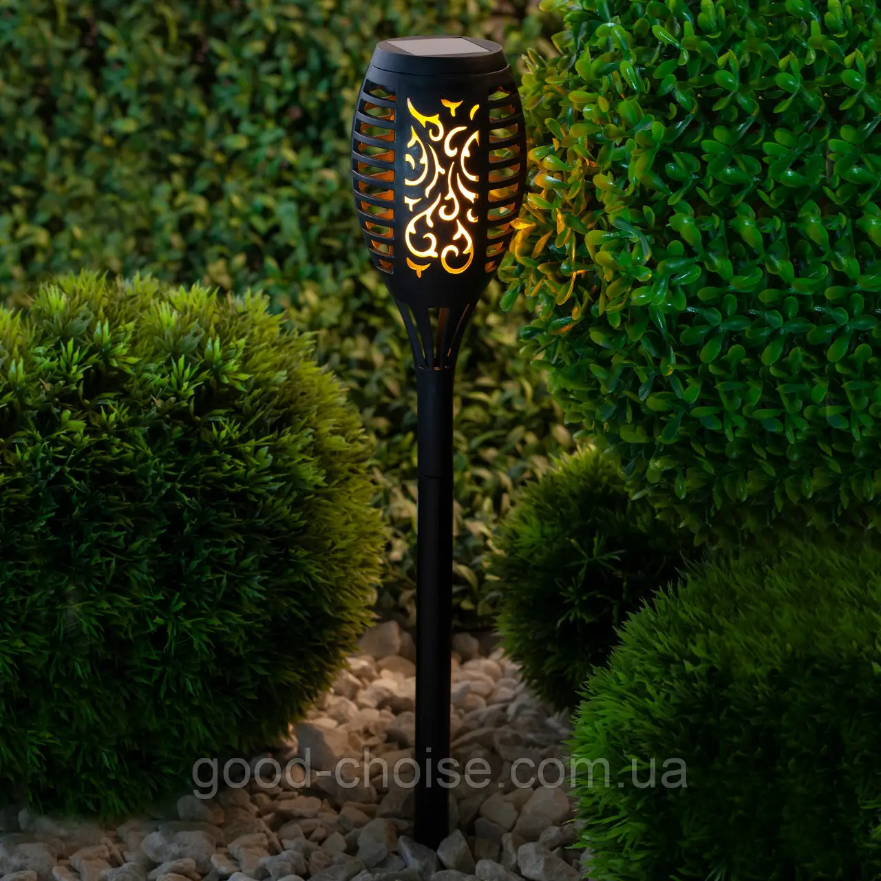 Садовый светильник на солнечной батарее Flame 52 см, декоративный светильник для сада водонепроницаемый - фото 2 - id-p2191012838