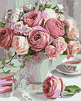 Картина за номерами Рожеві півонії. Квіти 40*50 см Origami LW 3069