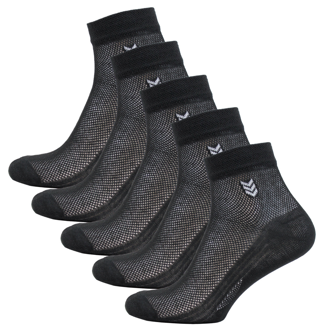 Чоловічі літні шкарпетки з сіткою 5 пар 41-42 чорні короткі носки