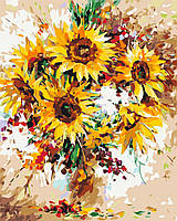 Картина за номерами Яскравий натюрморт соняшники 40*50 см Орігамі LW 3074