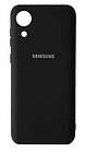 Чохол силіконовий для Samsung A03 Core (A032) Silicone Case Full (Чорний), фото 3