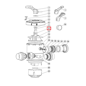 Пружина (03014014) для 1.5" і 2" крана верхнього під'єднання фільтрів Emaux серії MPV