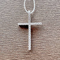Серебряный кулон Крест в камнях БР-1069931