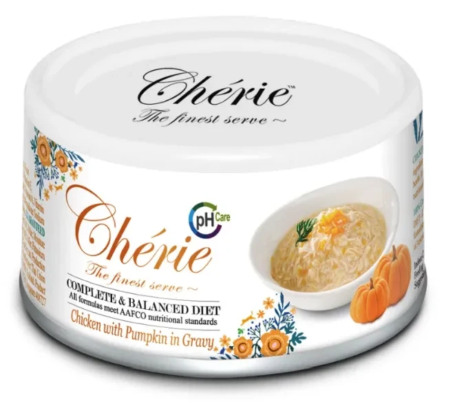 Вологий корм для кішок Cherie Urinary Care Chiсken & Pumpkin - мікс курки і гарбуза в соусі для дорослих котів 80 г