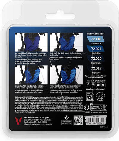 Набір кольорів Blue Color Set (4x18ml). VALLEJO Game Color 72376, фото 3
