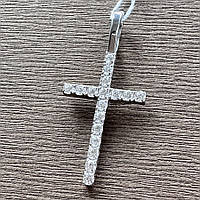 Срібна підвіска Хрест у камінні БР-1055431