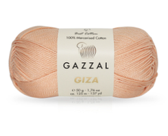 Нитки пряжа для в'язання бавовняна GIZA Гіза № 2453 - корал