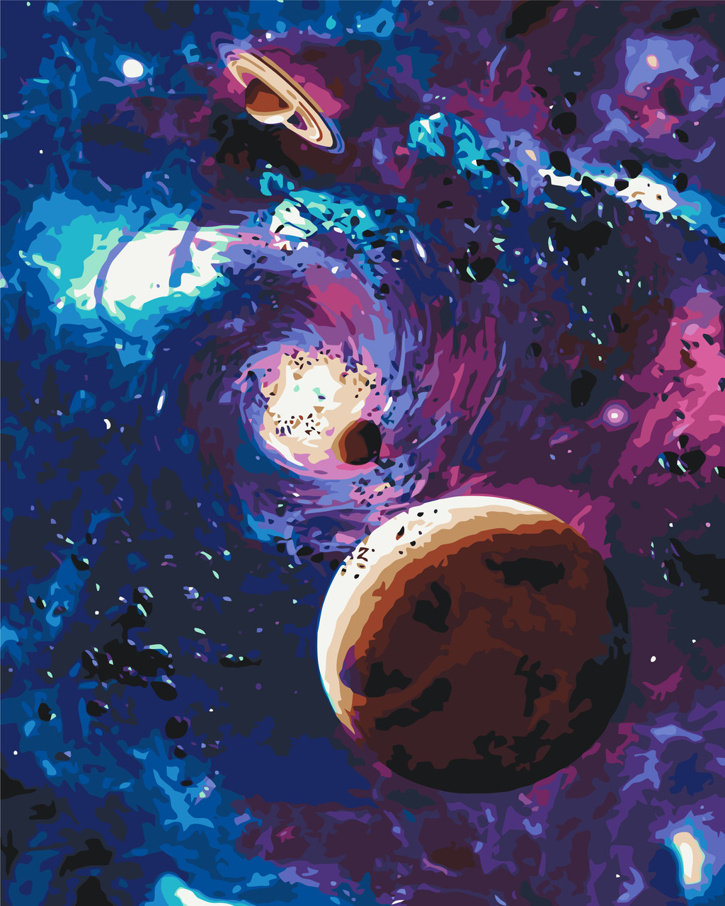 Картина за номерами Космос Всесвіт 40*50 см Орігамі LW 208 - фото 1 - id-p1406020996