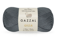Нитки пряжа для вязания хлопковая GIZA Гиза № 2455 - серый