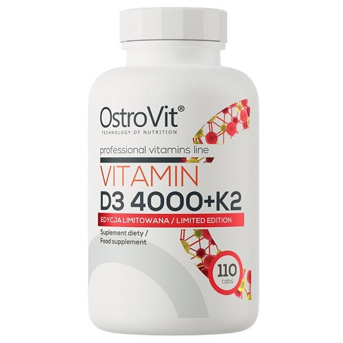 Вітаміни та мінерали OstroVit Vitamin D3 4000 + K2 (110 таблеток.)