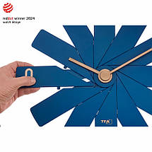 Кварцовий настінний годинник TFA Clock In The Box 60.3020.06 (Blue) | Безшумний механізм, стильний дизайн, розбірний корпус, фото 3